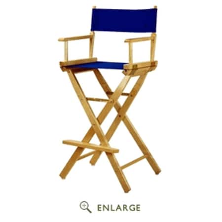 Betterbeds 230-00-021-13 30 in. Directors Chair Natural Frame with Royal Blue Canvas BE4248597